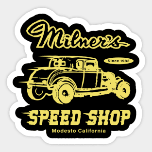 Milners Speed Shop, American Graffiti, Hot Rod Sticker